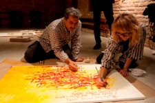 Irańsko-polski performance malarstwa kaligraficznego