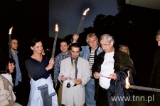 Władysław Panas z Igorem Meniokiem w Drohobyczu podczas I Międzynarodowego Festiwalu Brunona Schulza, fot. Z. Milczarek