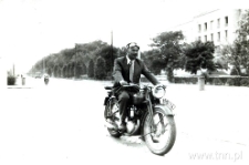 Michał Szefler na motocyklu