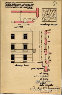 Plan domu przy ul. Cyruliczej 1/ Lubartowskiej 7 (obecnie 33)