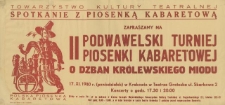 Afisz II Powawelskiego Turnieju Piosenki Kabaretowej