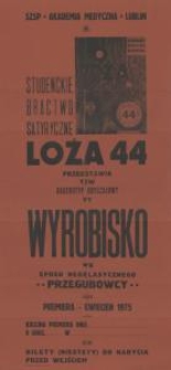 Afisz programu kabaretowego "Wyrobisko"