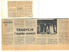Tradycje i zupełne nowości