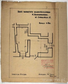 Plan warsztatu galwanizacyjnego przy ul. Cyruliczej 6 (obecnie 8)