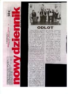 "Odlot" - artykuł prasowy w "Nowym Dzienniku - Polish Daily News"