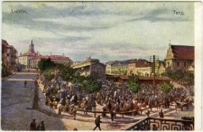 Targowisko przy ulicy Świętoduskiej w Lublinie