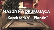 MASZYNA DRUKUJĄCA "KOREKTORKA – PLANTIN"