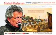 Plakat koncertu Michała Hochmana w synagodze w Kazimierzu Dolnym