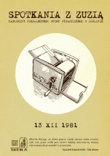 Lublin w powieści graficznej : Spotkania z Zuzią. Narodziny niezależnego ruchu wydawniczego w Lublinie, nr 1 (wydanie 2.)