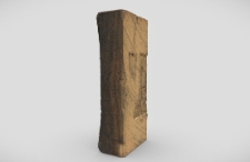 Czcionka drewniana z literą K i hebrajską literą cadi צ