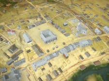 Miasteczko Szczebrzeszyn w latach 30. XX wieku - cyfrowa rekonstrukcja 3D