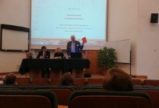 Jerzy Bartmiński podczas konferencji naukowej w 2019 roku