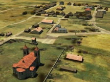 Miasteczko J&oacute;zef&oacute;w w latach 30. XX wieku - cyfrowa rekonstrukcja 3D