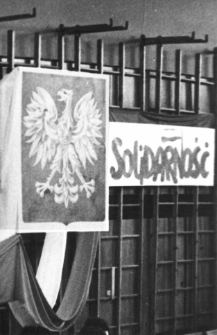 Dekoracja Zjazdu NSZZ „Solidarność” w maju 1981 roku w Świdniku