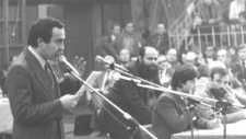Tomasz Przeciechowski podczas Zjazdu NSZZ &bdquo;Solidarność&rdquo; w 1981 roku