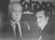 Odbitka fotograficzna z plakatu z Lechem Wałęsą