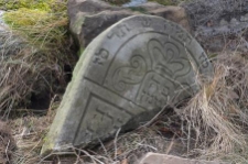 Jewish cemetery in Bobrowniki &ndash; matzevah (tombstone) of a man who died in 1907