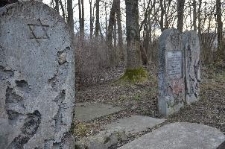 Pomnik na granicy cmentarza żydowskiego w Głusku