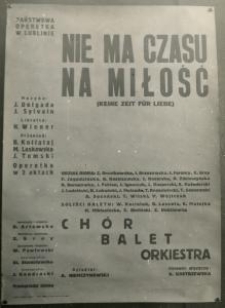Plakat spektaklu Państwowej Operetki w Lublinie