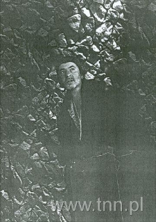 Scena ze spektaklu "Świętokradztwo" (monodram) teatru Scena 6