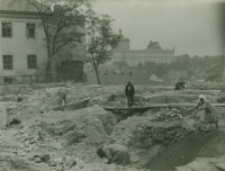 Prace konserwatorskie przy fundamencie dawnego kościoła św. Michała