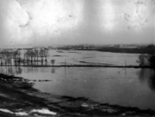 Kalinowszczyzna, w czasie powodzi w Lublinie w 1947 roku. Fotografia