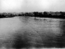 Rzeka Bystrzyca w czasie powodzi w Lublinie w 1947 roku. Fotografia