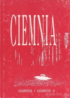Okładka tomiku wierszy grupy Ogr&oacute;d zatytułowanego "Ciemnia"