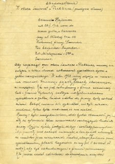 Sprawozdanie z obozu śmierci w Treblince (przeżycia własne)