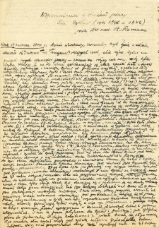 Wspomnienia z obozów pracy dla Żydów (rok 1940-1942) przez dra med. R. Flomana