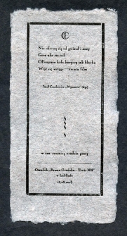 Akcydens na okoliczność 120. rocznicy urodzin J&oacute;zefa Czechowicza