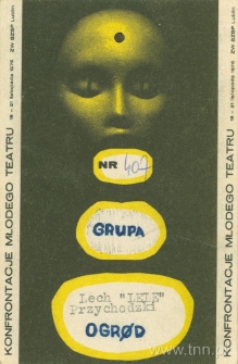 Karta uczestnictwa w Konfrontacjach Młodego Teatru - awers