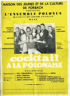 Plakat &bdquo;Coctali a la Polonaise&rdquo;