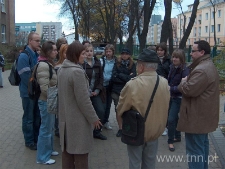 Przywitanie przed Szkołą Podstawową nr 31 im. Lotników Polskich w Lublinie przy ul. Lotniczej