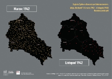 Rozmieszczenie gett w Generalnym Gubernatorstwie. Infografika