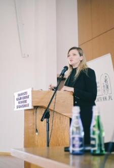 Beata Stepaniuk-Kuśmierzak, zastępczyni Prezydenta Miasta Lublin, podczas podsumowania projektu Persecution Through Their EYES.