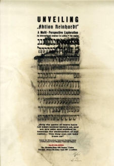 Afisz Seminarium "Unveiling Aktion Reinhardt: A Multi-Perspective Exploration"
