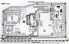 Plan obozu w Sobiborze według Tomasza Blatta
