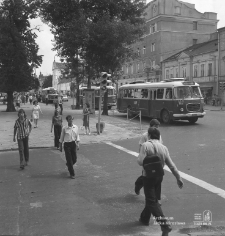 Skrzyżowanie Krakowskiego Przedmieścia i ulicy 3 Maja w Lublinie