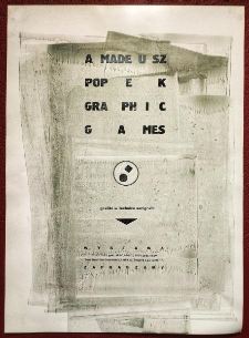 Afisz do wystawy Amadeusza Popka "Graphic Games"