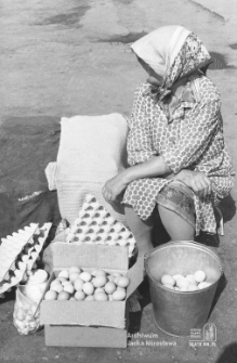 Kobieta na Nowym Placu Targowym w Lublinie