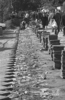 Remont chodnika na Krakowskim Przedmieściu w Lublinie