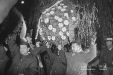 Tadeusz Mańka podczas manifestacji z okazji obchod&oacute;w Święta Niepodległości 11 Listopada na placu Litewskim w Lublinie