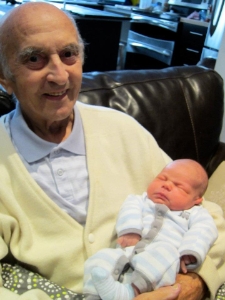 Icek Moszek Kichelmacher (Isaac Morris Kay) z prawnukiem