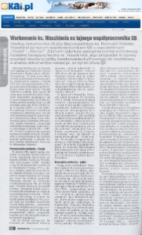 Werbowanie ks. Waszkinela na tajnego wsp&oacute;łpracownika SB