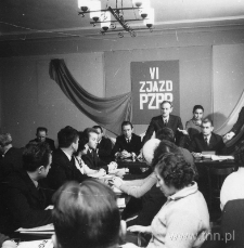Spotkanie delegatów na VI Zjazd Partii z kierownictwem KW PZPR