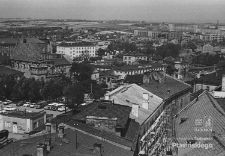 Widok z Bramy Krakowskiej w Lublinie w stronę ulicy Świętoduskiej (Hanki Sawickiej)