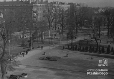 Widok z gmachu Poczty Gł&oacute;wnej na plac Litewski w Lublinie