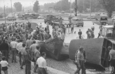Demontaż pomnika Bolesława Bieruta w Lublinie