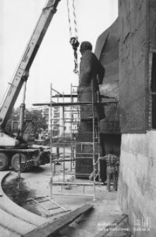 Demontaż pomnika Bolesława Bieruta w Lublinie